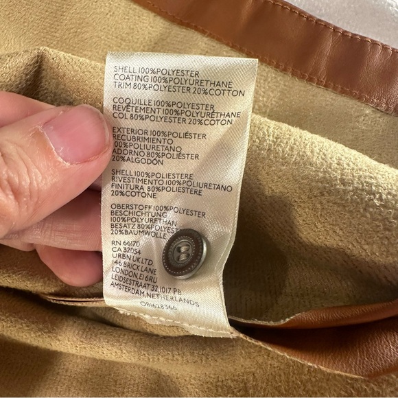 Anthropologie Tan Faux Leather Top (C) - Picture 8 of 8